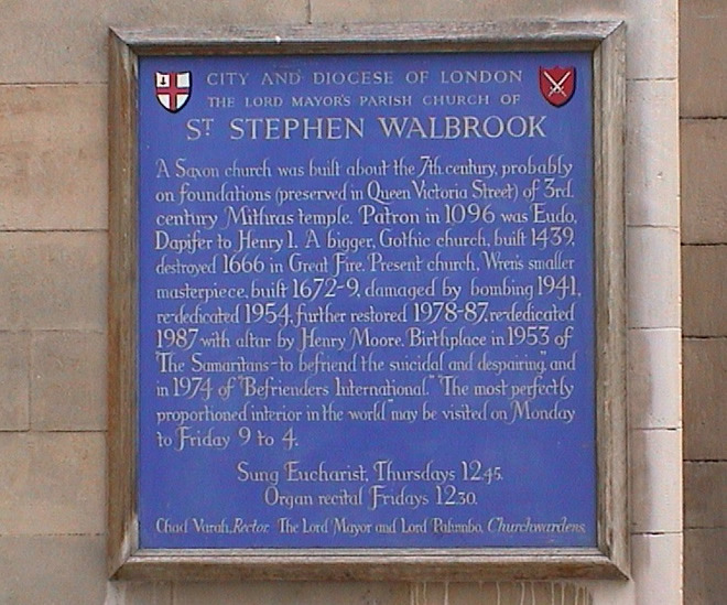 Stephen Walbrook Plaque